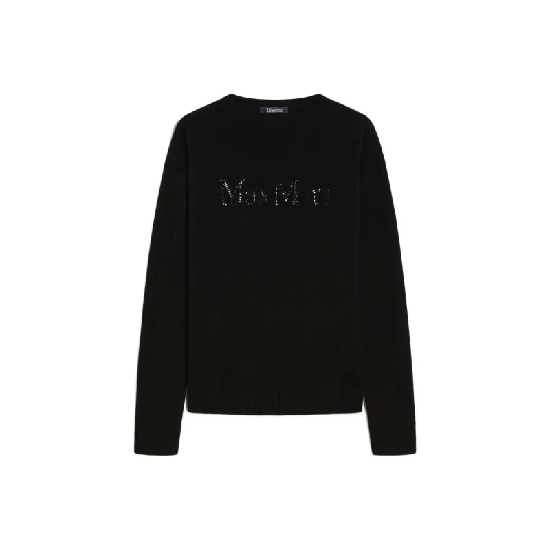 'S MAX MARA Logo Embellished Crewneck Jumper-0