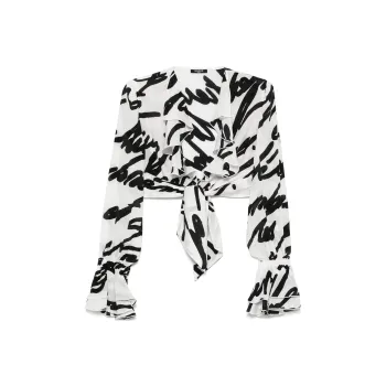 BALMAIN Love Letter Ruffled Skirt