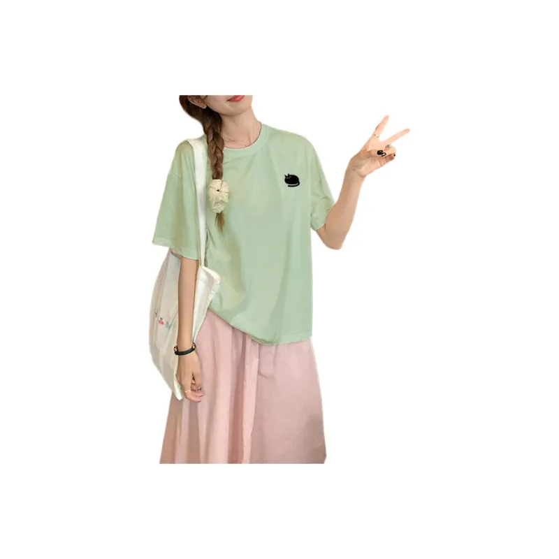 Weixi T Shirt Women's Light Pea Green-0