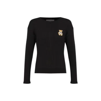 MOSCHINO Teddy Bear Patch Knit Sweater