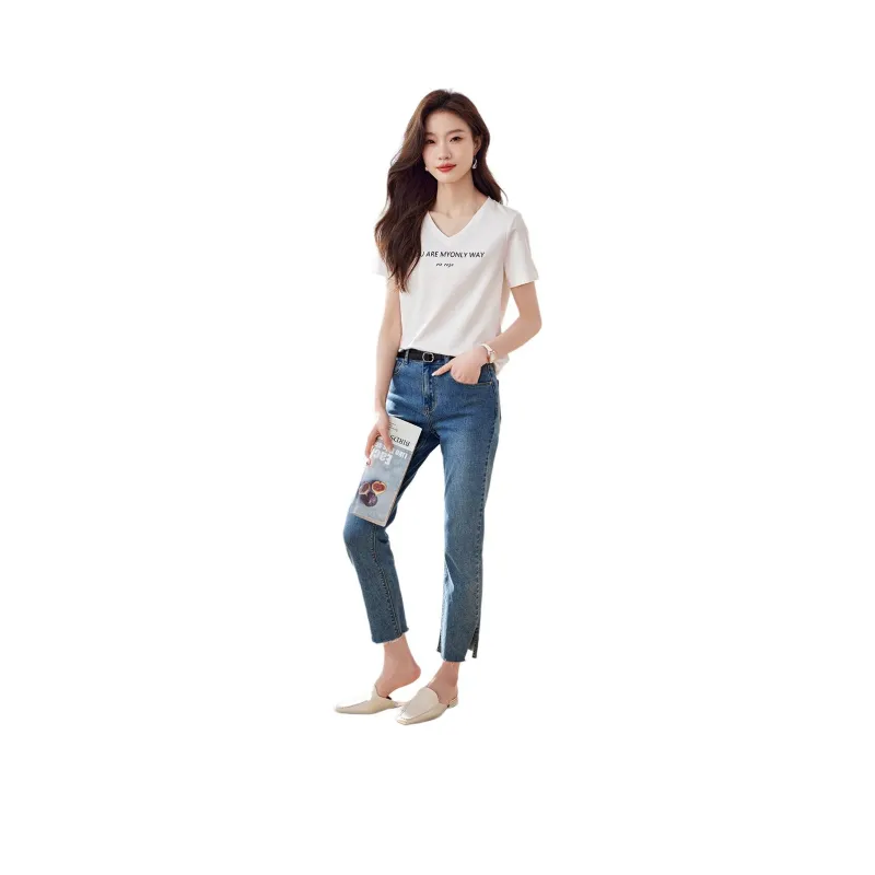 Mo Han Yi Mei T Shirt Women's Ecru-0