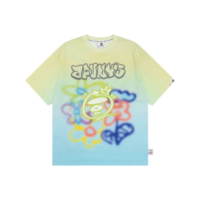 Aape By *A Bathing APE® Graffiti print Cotton T shirt-0