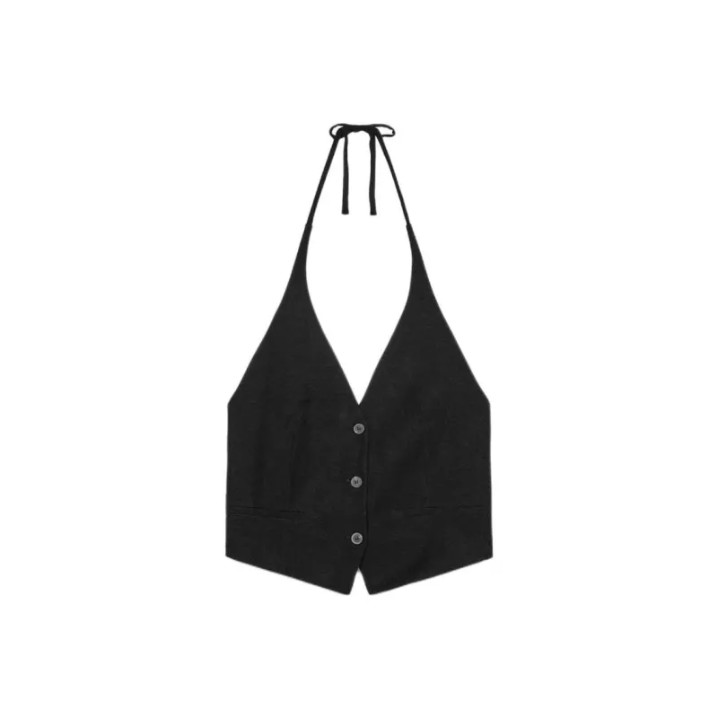 ZARA Tank Tops Women's Black-0