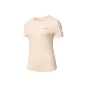 Erke T-Shirt Women's Single-Dyed Light Apricot Peach
