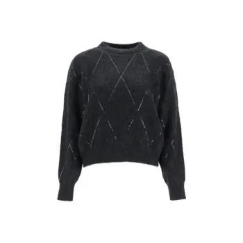 Brunello Cucinelli Sequin Embellished Crewneck Knitted Jumper