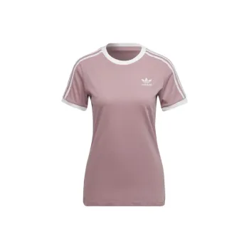 Adidas Originals ADICOLOR CLASSICS 3 STRIPES Set in Sleeve T Shirt Women's Pink