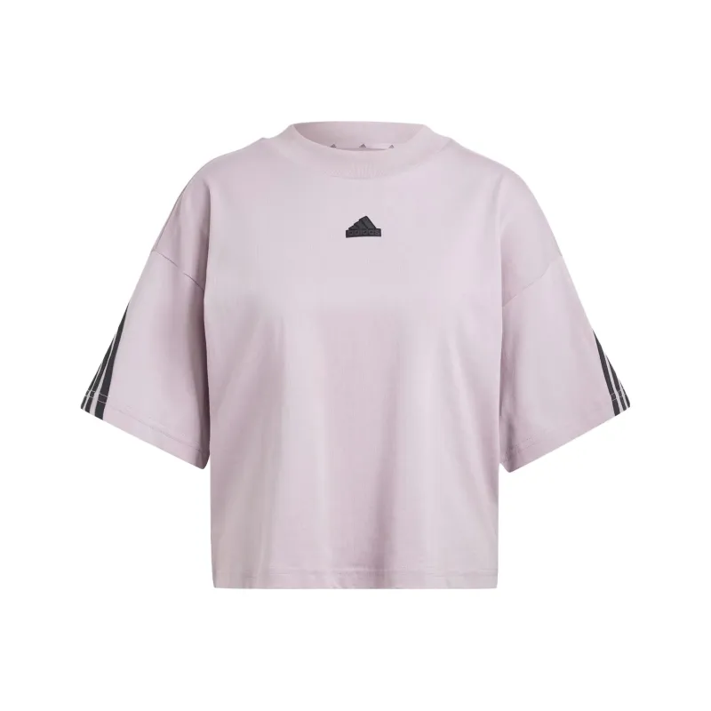 Adidas Drop Shoulder Sleeve T Shirt Women's Purple-0