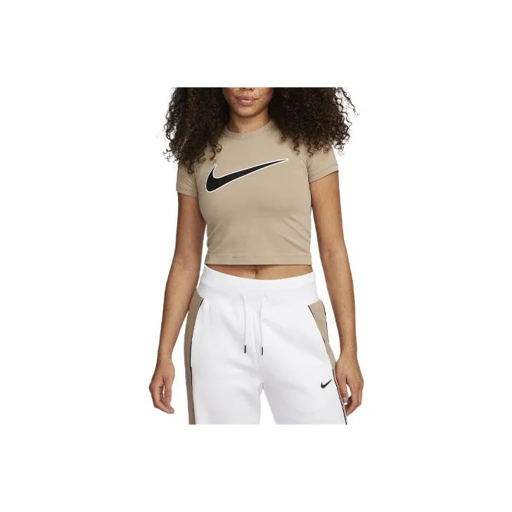 Nike T Shirts Women's Khaki-0