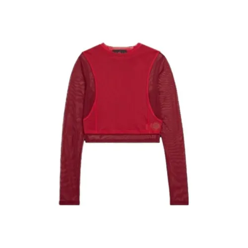 JORDAN X Teyana Taylor Co titled Series Crop Tops Women's Dark Red