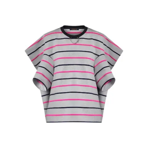 LOUIS VUITTON Striped Boxy Shoulder T Shirt