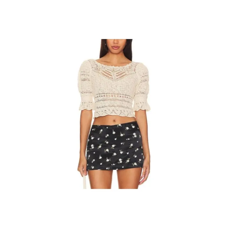 FREE PEOPLE T-Shirt Women's Beige-0