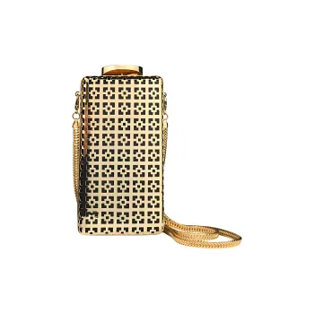 COIN QIAN Metal Clutches Crossbody Bag Shoulder Bag Small Size Women's Gold