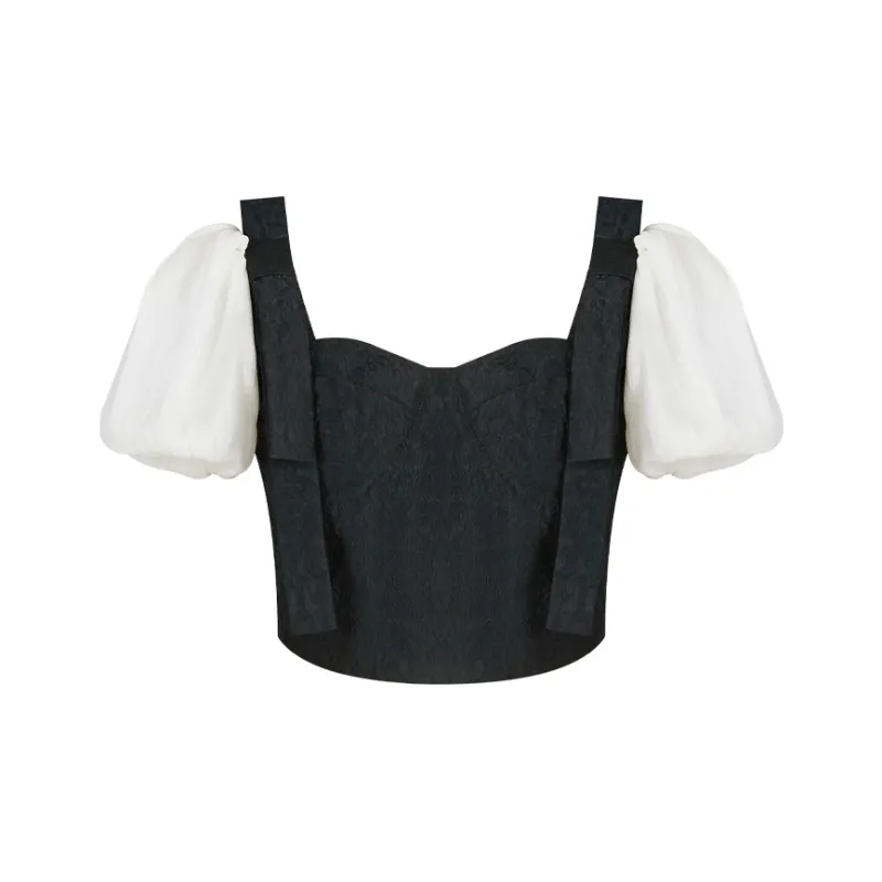 TAMMY TANGS Crop Tops Women's Black-0
