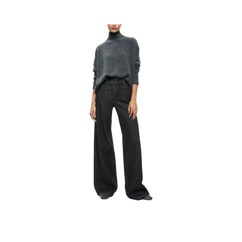 ALICE+OLIVIA FW24 BARBRA Sweater Women's Dark Gray-0