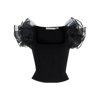 ALICE+OLIVIA Merida Ruffle sleeve Top