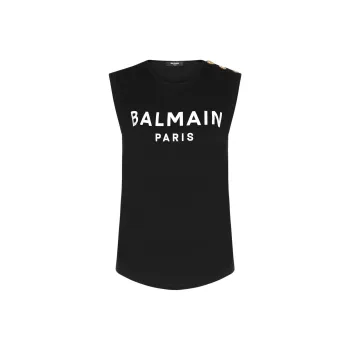 BALMAIN Button detailed T shirt