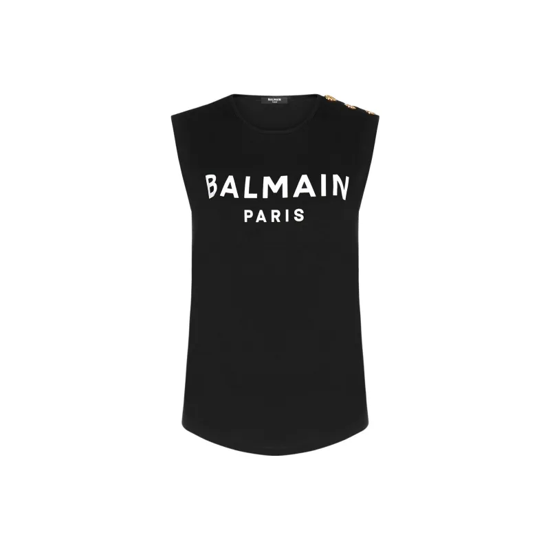 BALMAIN Button detailed T shirt-0