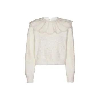 Rotate Lace collar Knit Sweater