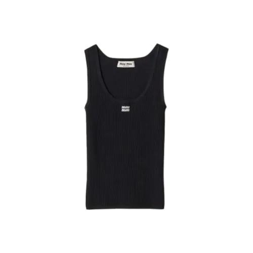 MIU MIU SS25 Tank Tops Women's Black
