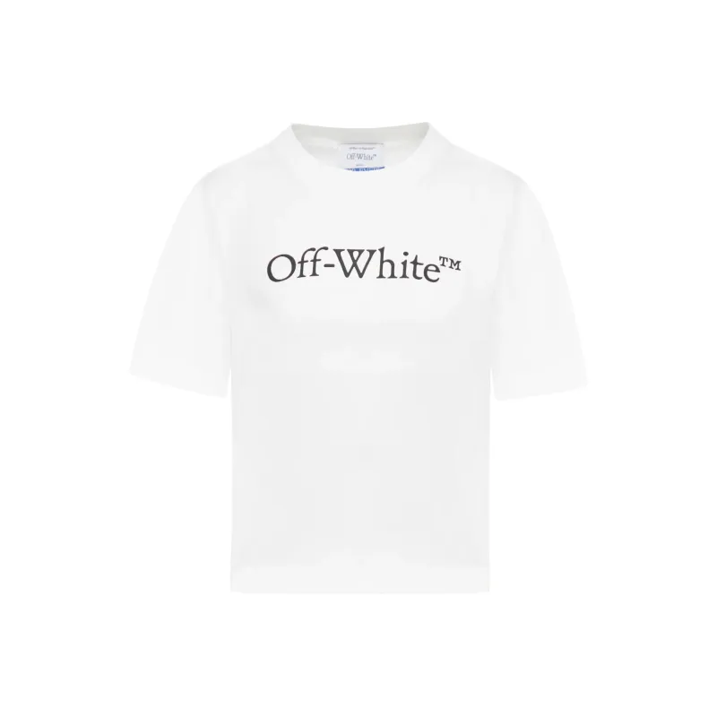 OFF WHITE Logo print Cropped T shirt-0