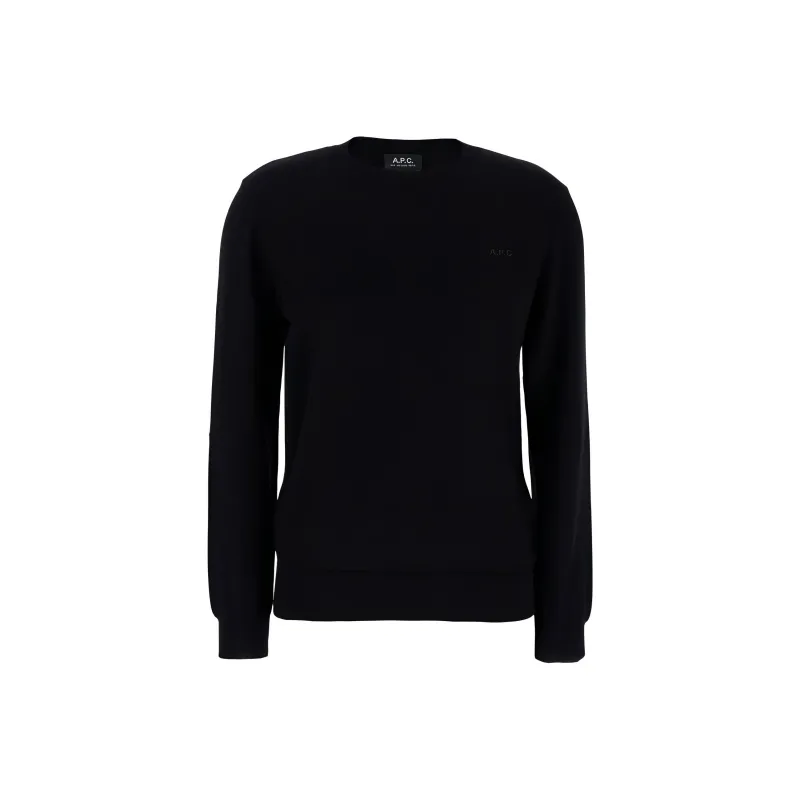 A.P.C Logo Embroidered Knit Jumper-0