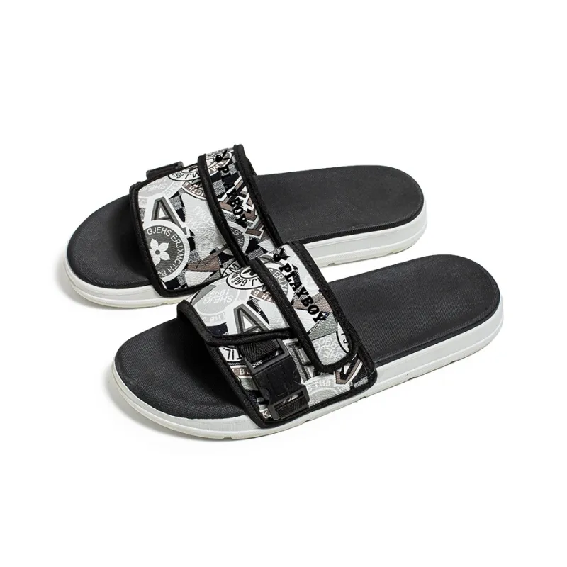 Playboy Slip Resistant, Odor Resistant, Abrasion Resistant, Quick Dry, Antibacterial Cushioning Slide Slippers Women's-0