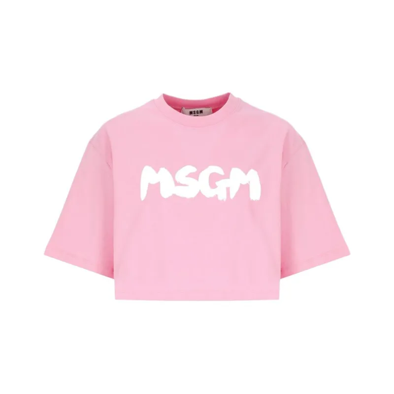 MSGM T Shirts Women's Pink-0