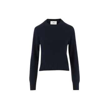 Ami Paris Long Sleeved Crewneck Knitted Jumper