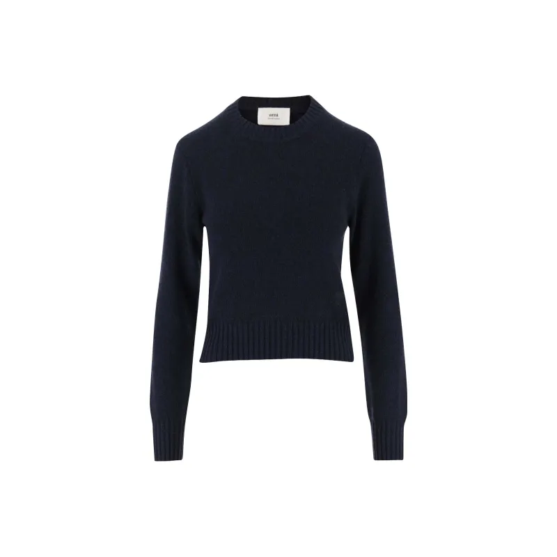 Ami Paris Long Sleeved Crewneck Knitted Jumper-0