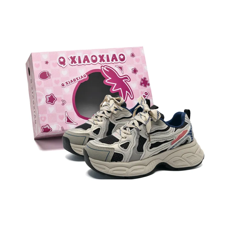 Circle Small Cushioning, Slip Resistant, Breathable, Supportive, Lightweight Low Top Chunky Sneakers Women's-7