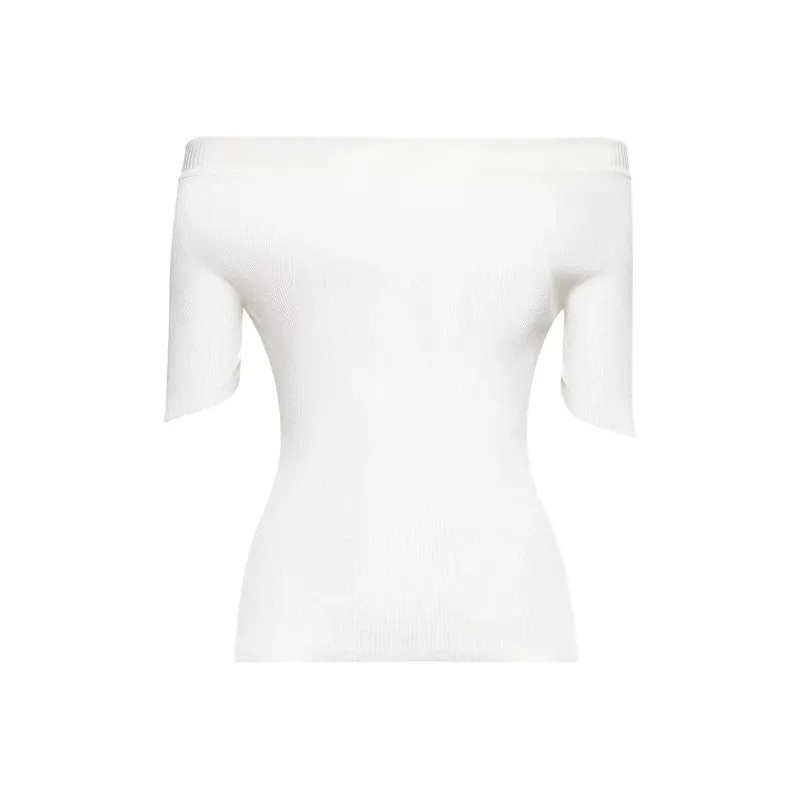 KHAITE Nadine Top 'Optic White'-0