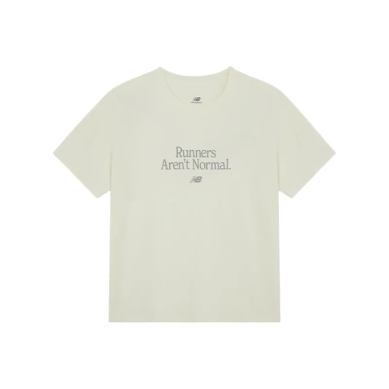 New Balance T Shirt Women's Ivory White-0