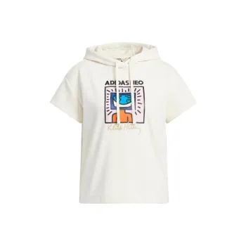 Adidas Neo x Keith Haring Drop Shoulder Sleeve T Shirt Women's White