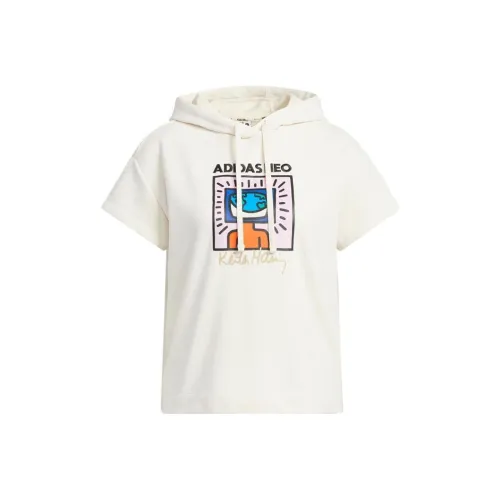 Adidas Neo x Keith Haring Drop Shoulder Sleeve T Shirt Women's White