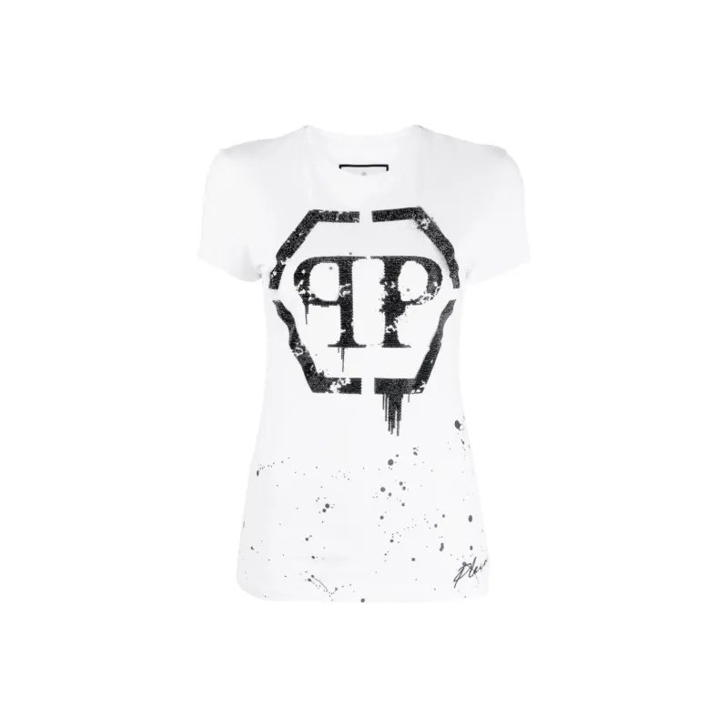 PHILIPP PLEIN Sexy Pure Fit Hexagon T shirt-0