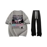 Taupe+Black Casual Pants (Couple Set)