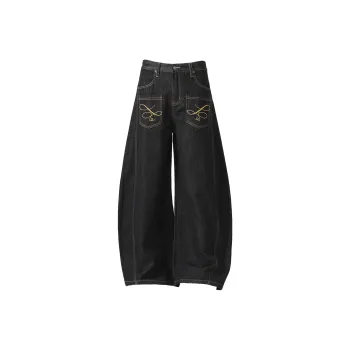 NEVER RULE Jeans Unisex Black Gray
