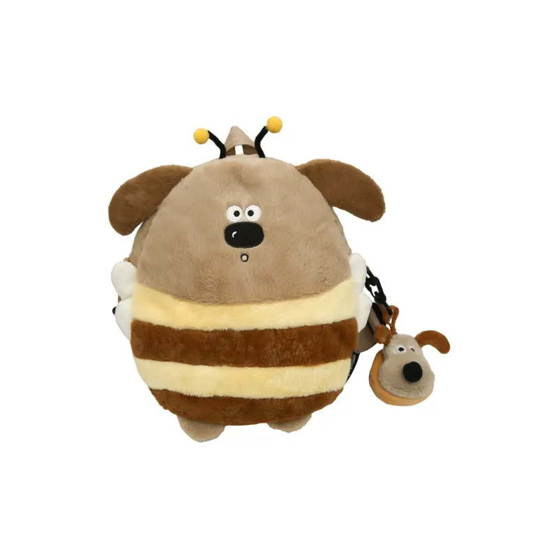 BUBM Plush Backpack Unisex White/Khaki-6