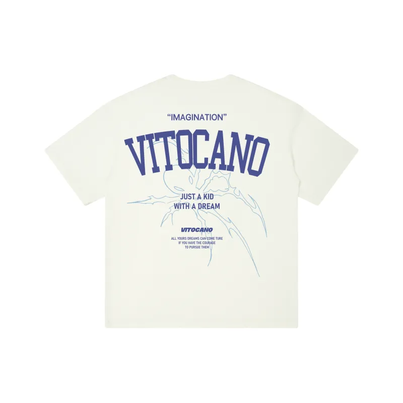 Vitocano Drop Shoulder Sleeve T-Shirt Unisex White-10