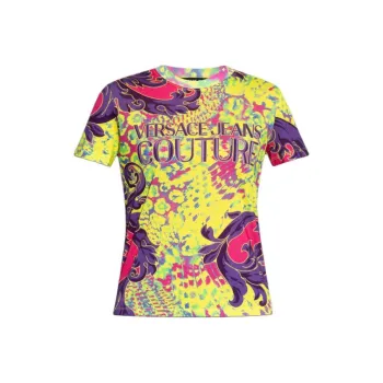 VERSACE JEANS COUTURE Animalier Printed Crewneck T Shirt