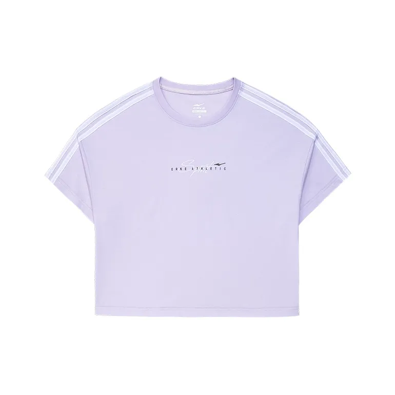 Erke SORONA Cool Series Crop Tops Women's Purple Shell-0