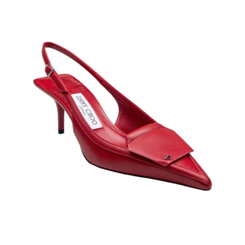 Jimmy Choo Frances Slim Heel High Heels 6cm Women's Red-2