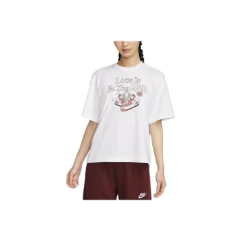 Nike Drop Shoulder Sleeve T Shirt Women's White