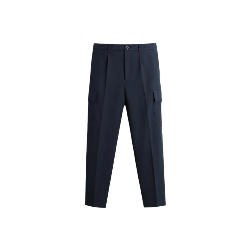 ZARA Casual Pants Men Blue-0