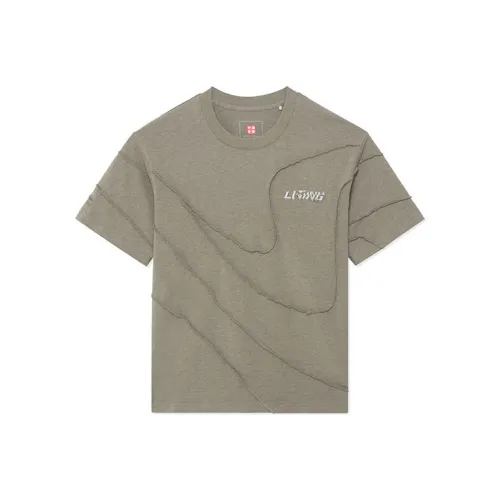 LiNing T Shirt Women's Pomegranate Peel Dyed