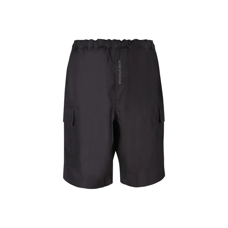Acne Studios Ripstop Logo Detailed Shorts-0