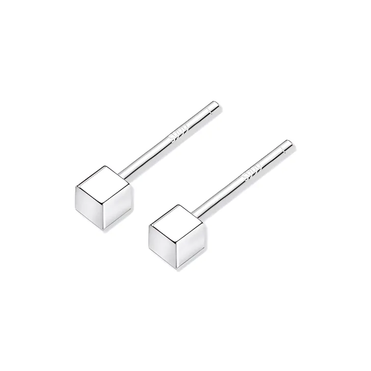 GUDUD 999 Fine Silver Stud Earrings Unisex-8