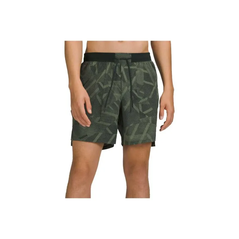 Lululemon License To Train Sports Shorts Men's Green Twill Rainforest-0