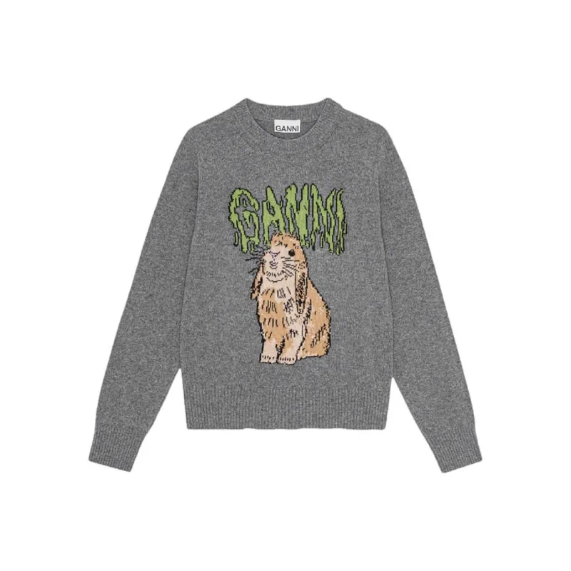 GANNI Graphic bunny Sweater-0