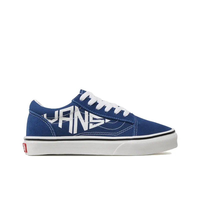 Vans Old Skool Anti Slip Wear Resistant Low Top Skateboard Shoes Women's Dark Blue-1